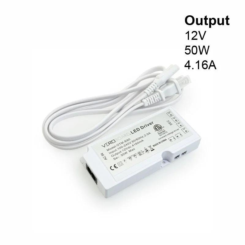 OTM-E60 Non-Dimmable LED Driver 6-way Output Plugin Power Supply for Cabinet Lights