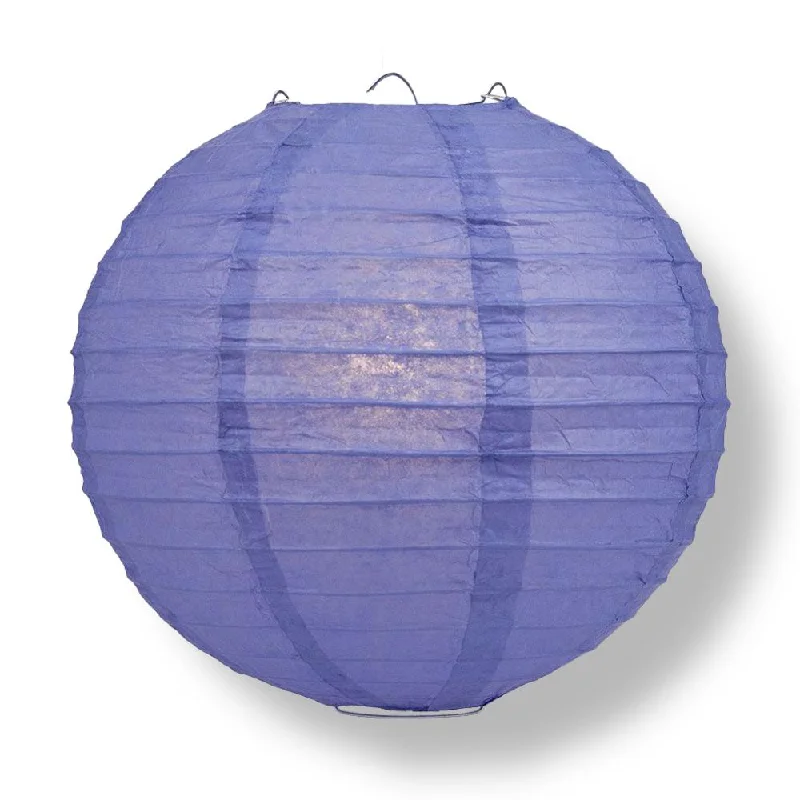 30" Very Periwinkle / Astra Blue Jumbo Round Paper Lantern, Even Ribbing, Chinese Hanging Wedding & Party Decoration