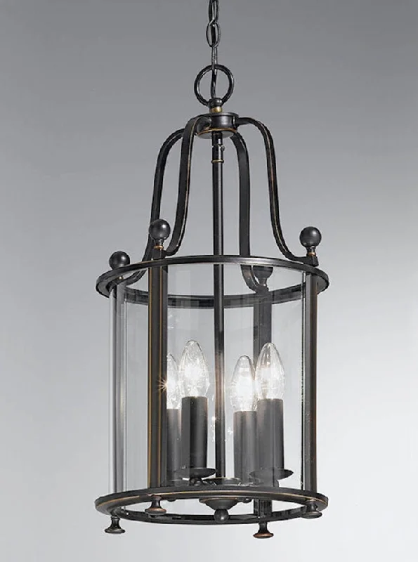 Lola 3/4/8/12Lt Lantern - Antique Bronze/ Chrome Finish