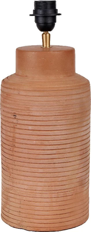 Sierra Natural Tall Ribbed Terracotta Table Lamp  - Base Only