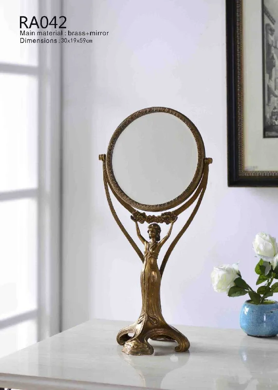 Ormolu Mounted Angel Table Mirror