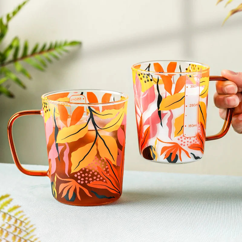 Summer Autumn Glass Mug & Measuring Cup