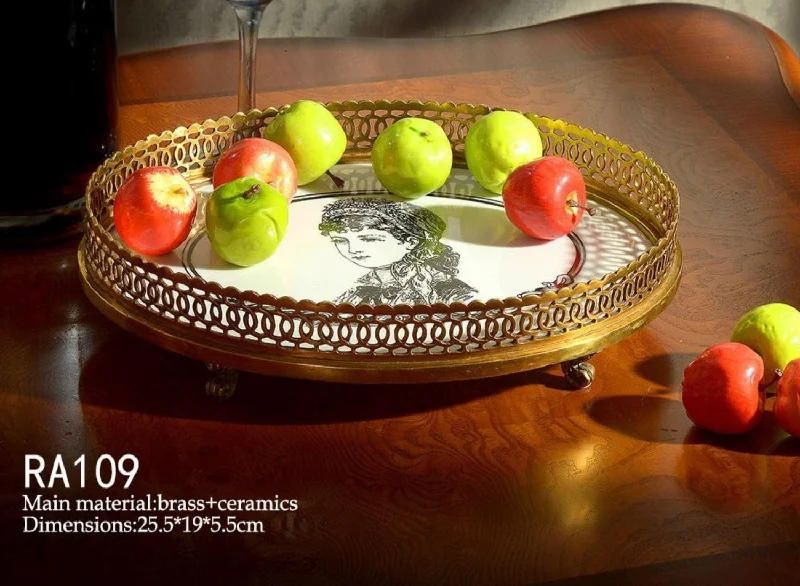 Gilded Bronze Elliptical Tray