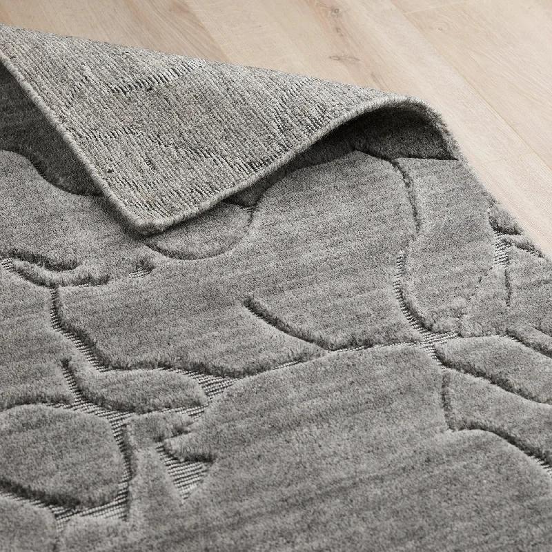 Erth Hand Loom Wool Rug - Grey