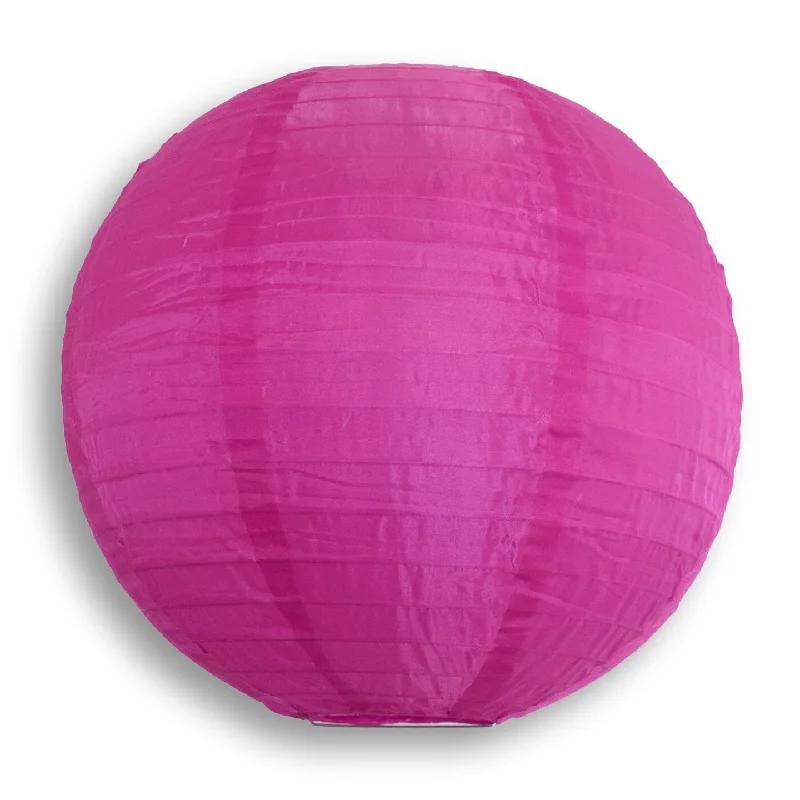 BLOWOUT 30" Ultra Violet Jumbo Shimmering Nylon Lantern, Even Ribbing, Durable, Dry Outdoor Hanging Decoration