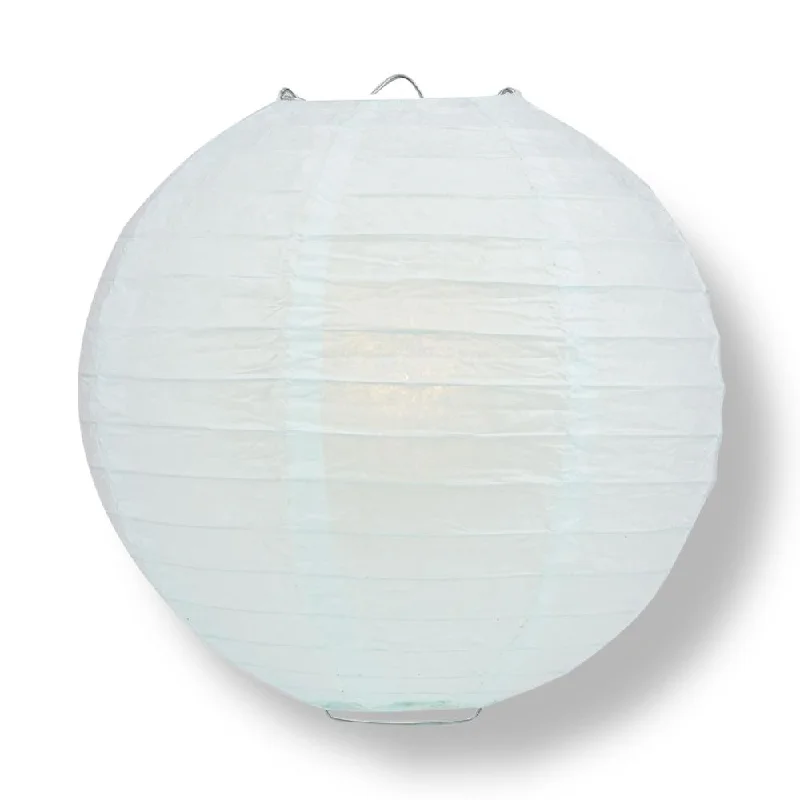 BLOWOUT 36" Arctic Spa Blue Jumbo Round Paper Lantern, Even Ribbing, Chinese Hanging Wedding & Party Decoration