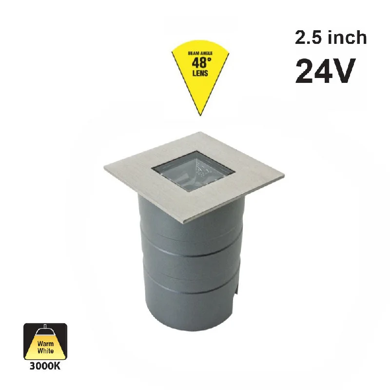 Outdoor Square Inground light, 24V 5W 3000K(Warm White)