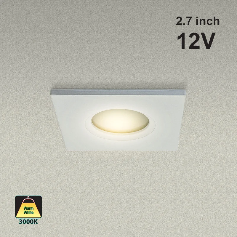 T-61 MR16 Recessed Light Fixture, 2.75 inch Square White