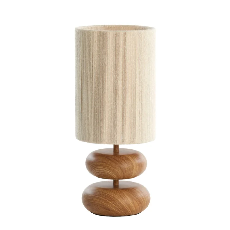 Danialo Table Lamp- Cream/ Brown Finishes