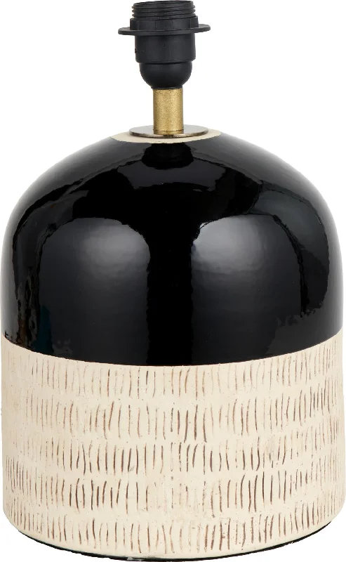 Lotta Black/Duck Egg Natural Stoneware Table Lamp  - Base Only