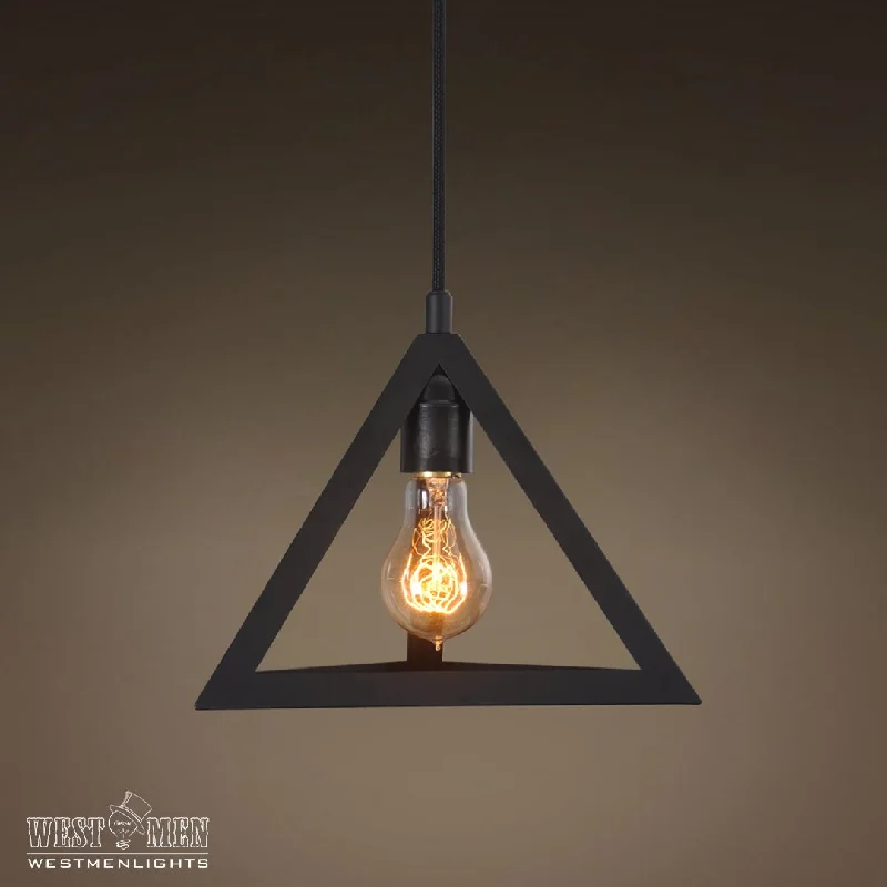 Dust - Resistant Industrial Lighting for Dirty WorkspacesTriangle 1 Light Metal Pendant Light