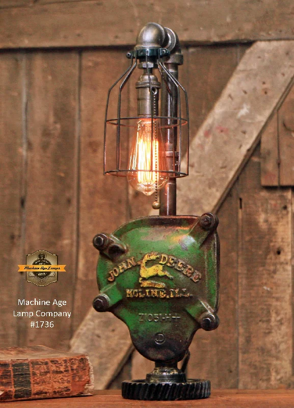 Steampunk Industrial / John Deere / Farm / Tractor / Lamp #1736