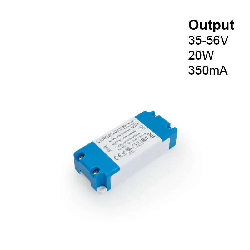 OTM-TD253100-350-20 Constant Current LED Driver, 350mA 35-56V 20W Dimmable