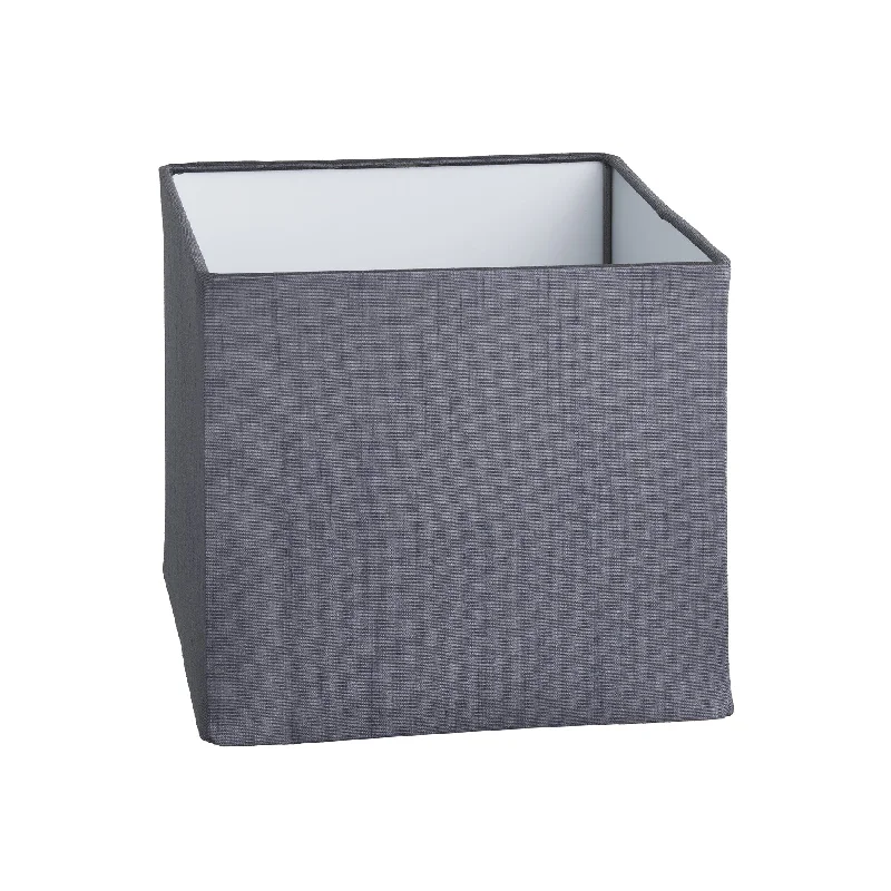 Cube - Small - Grey Dupion Silk - Lampshade Only