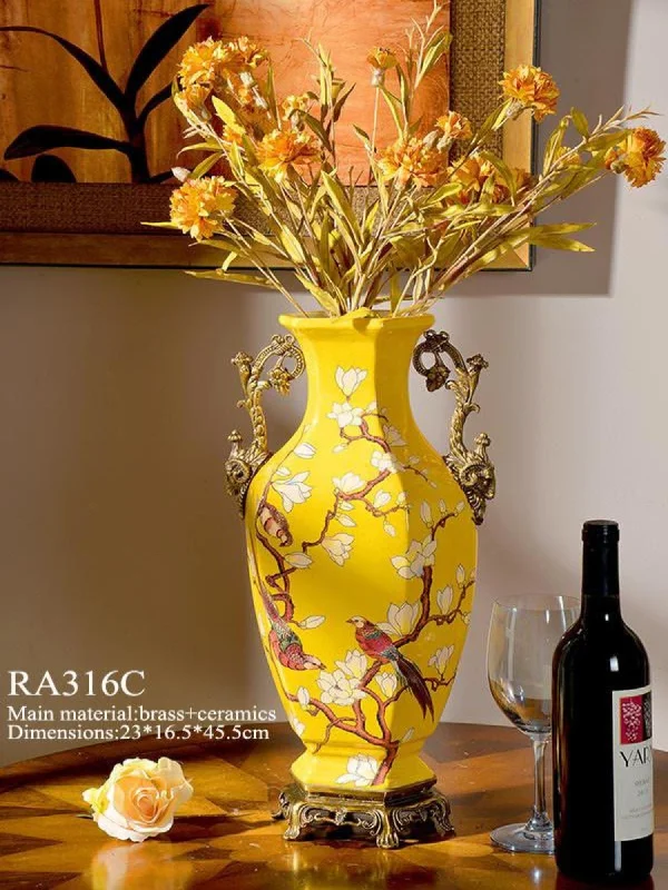 Hexagonal Base Classic Vase