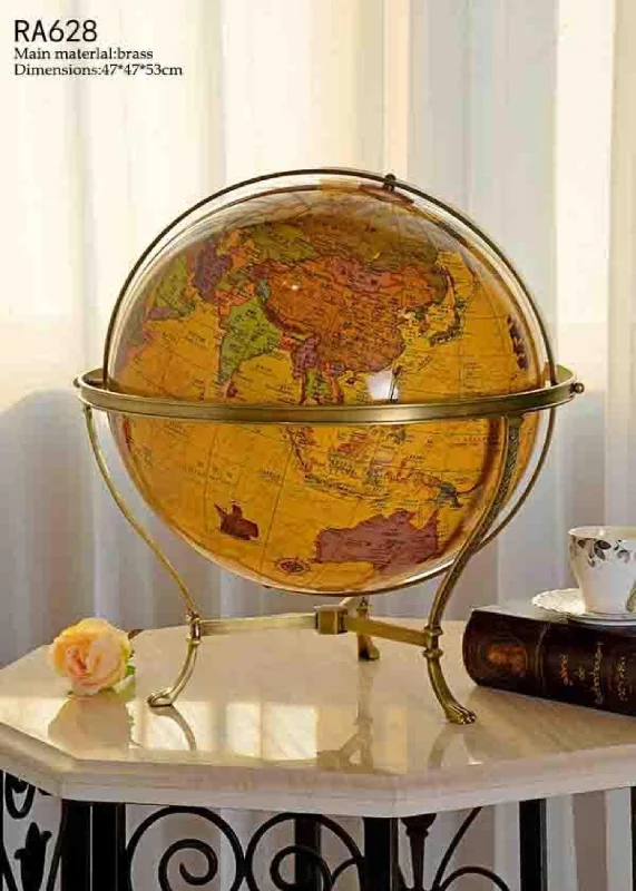 Bronze Base World Globe