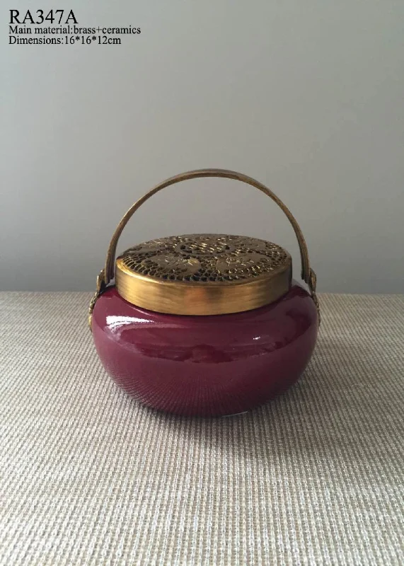 Red Decorative Incense Burner