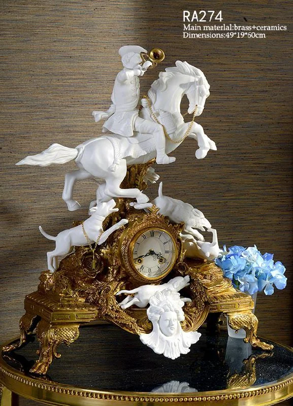 Ormolu Mounted Clock Porcelain Crafts