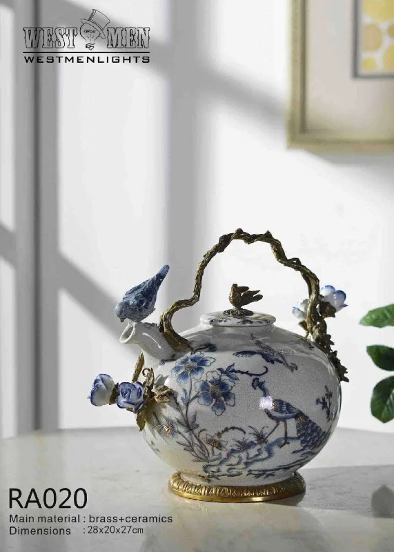 Bronze Mounted Porcelain Tea Pot