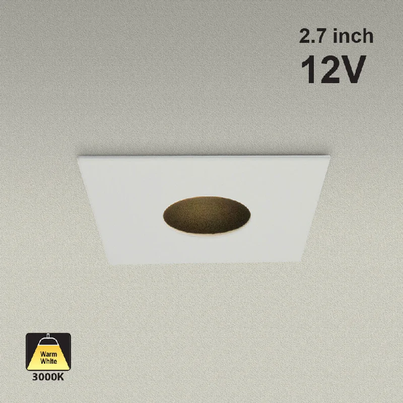 T-58 MR16 Recessed LED Light Fixture, 2.75 inch Square White