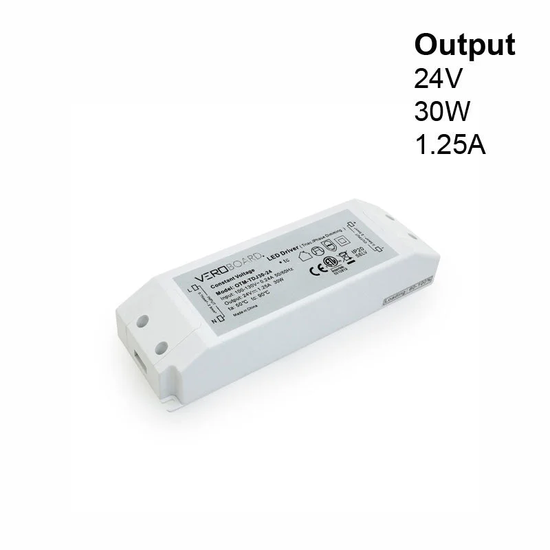 OTM-TDJ30-24 Triac Dimmable Constant Voltage LED Driver,  24V 1.25A 30W