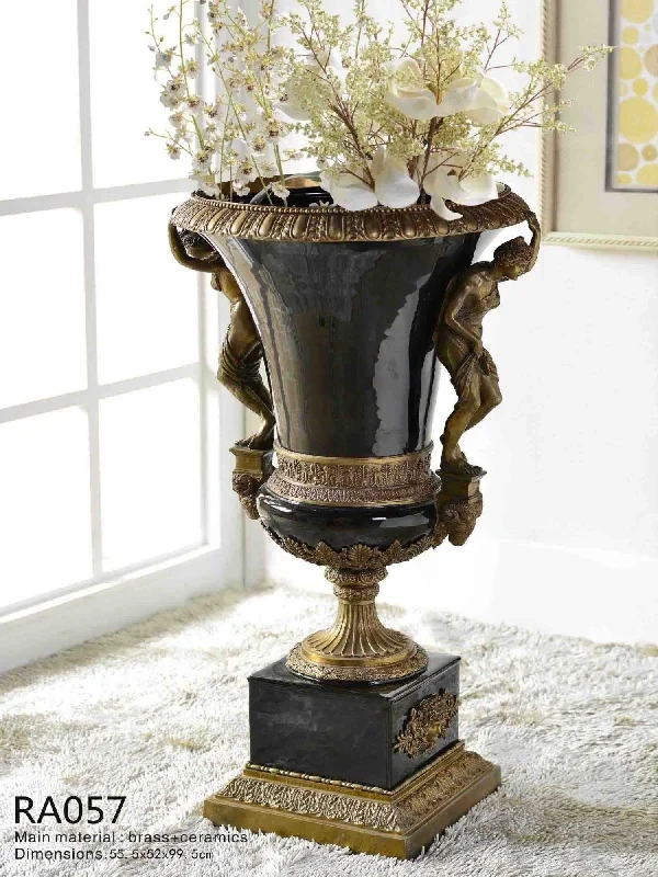 Classic Black and Bronze Vase