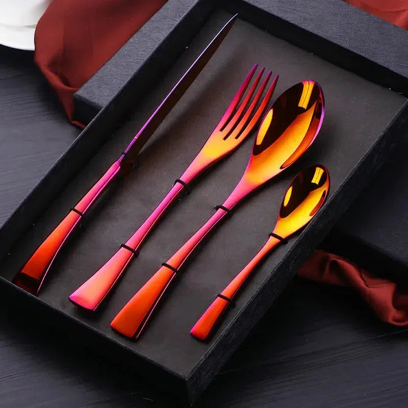 Fire Rainbow Stainless Steel Serving Utensils