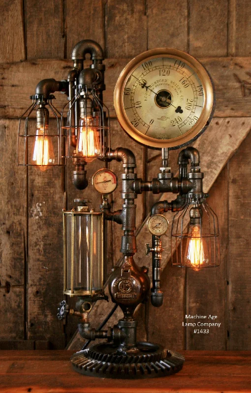 Steampunk Industrial / Table / Gear / Steam Gauge / Mass #1433 sold