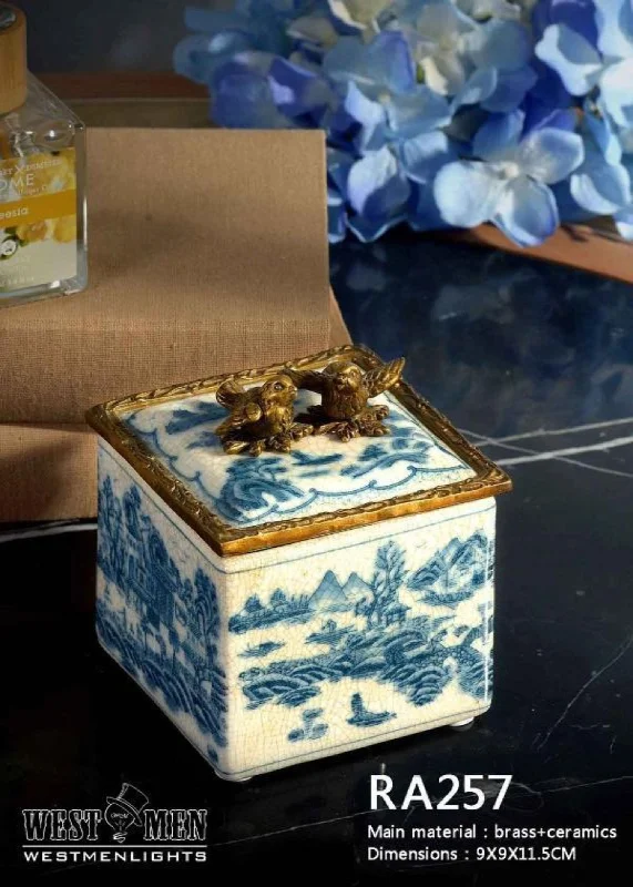 Bronze Mounted Decorative Porcelain Mini Box