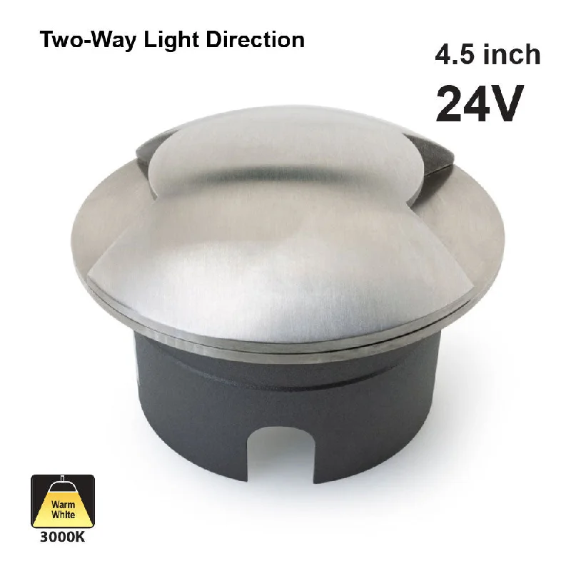 Two way Inground light Outdoor Round Recessed, 24V 4W 3000K(Warm White)