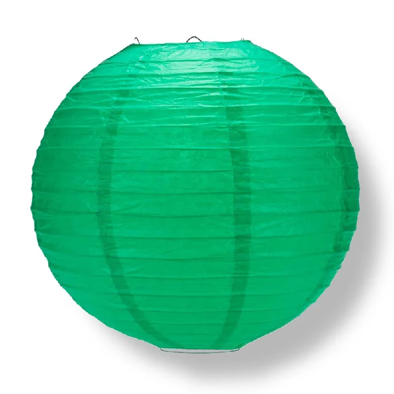 BLOWOUT 30" Arcadia Teal Jumbo Round Paper Lantern, Even Ribbing, Chinese Hanging Wedding & Party Decoration