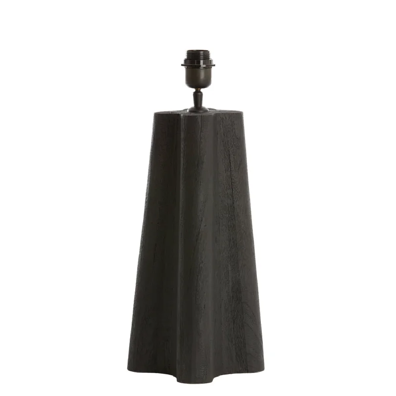 Navelli Table Lamp Base Only- Wood Brown / Natural/ Black