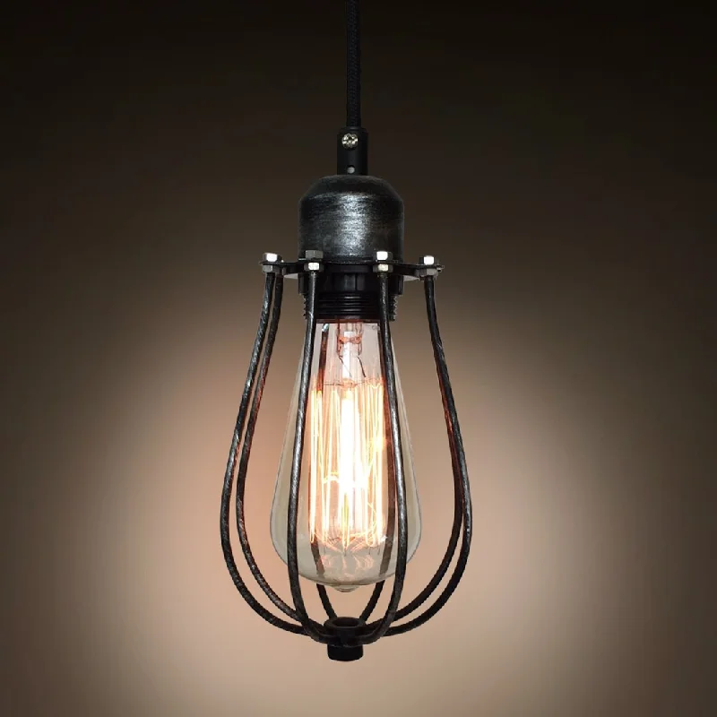 Industrial Lighting for Furniture FactoriesGlobe 1 Light Cage Mini Pendant Light