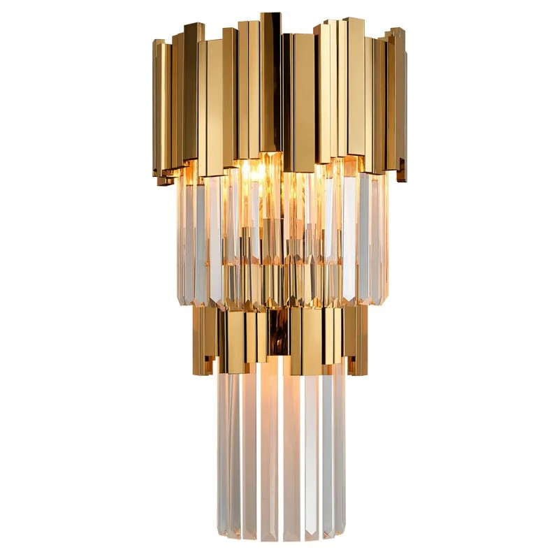 Post-Modern Crystal Wall Sconce – Luxury Warm Light for Hallway, Bedroom, or Bedside