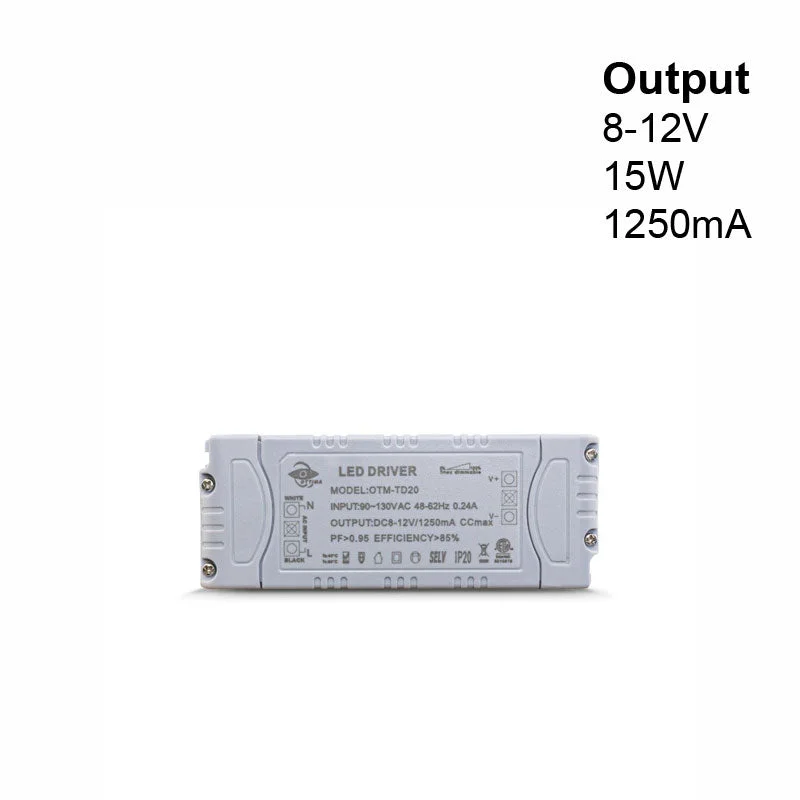 OTTIMA OTM-TD20 Constant Current LED Driver, 1250mA 8-12V 15W