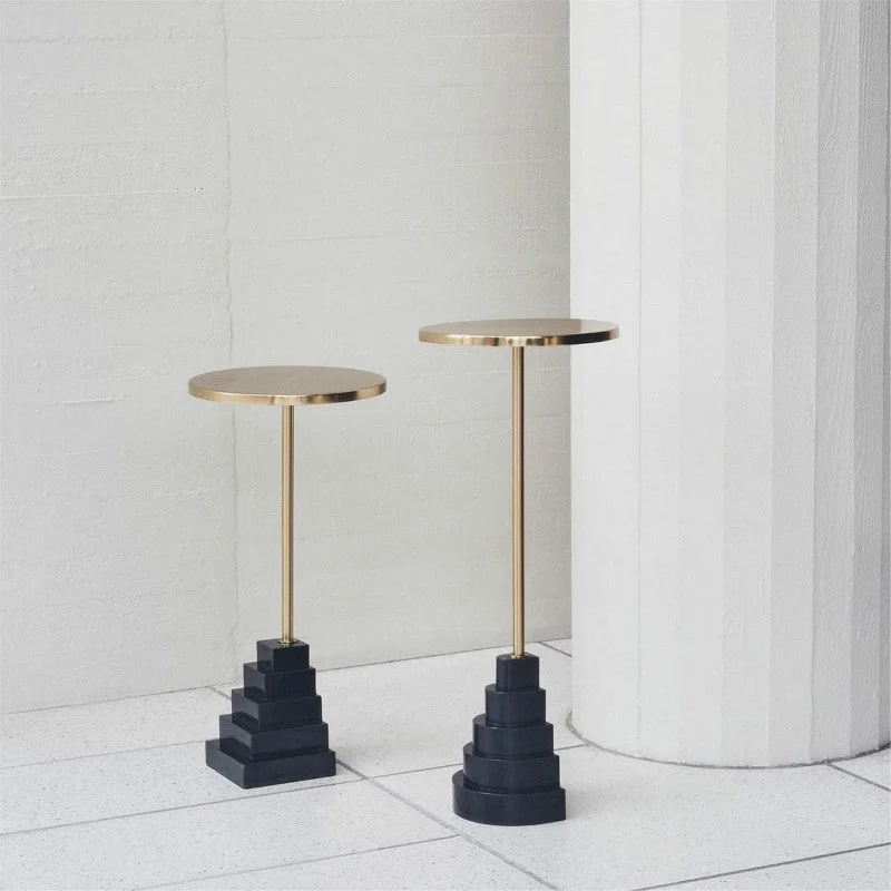 Simple Geometry Nature Marble End Table