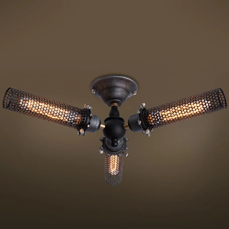 Grid 3 Lights Semi Flush Mount Ceiling light