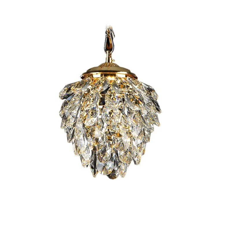 Industrial Exit Sign Lighting for Quick EvacuationModern Crystal Pendant Light Gold /Chrome Pendant Light Pineapple shape Used in WalkWay Club Guaranteed 100%