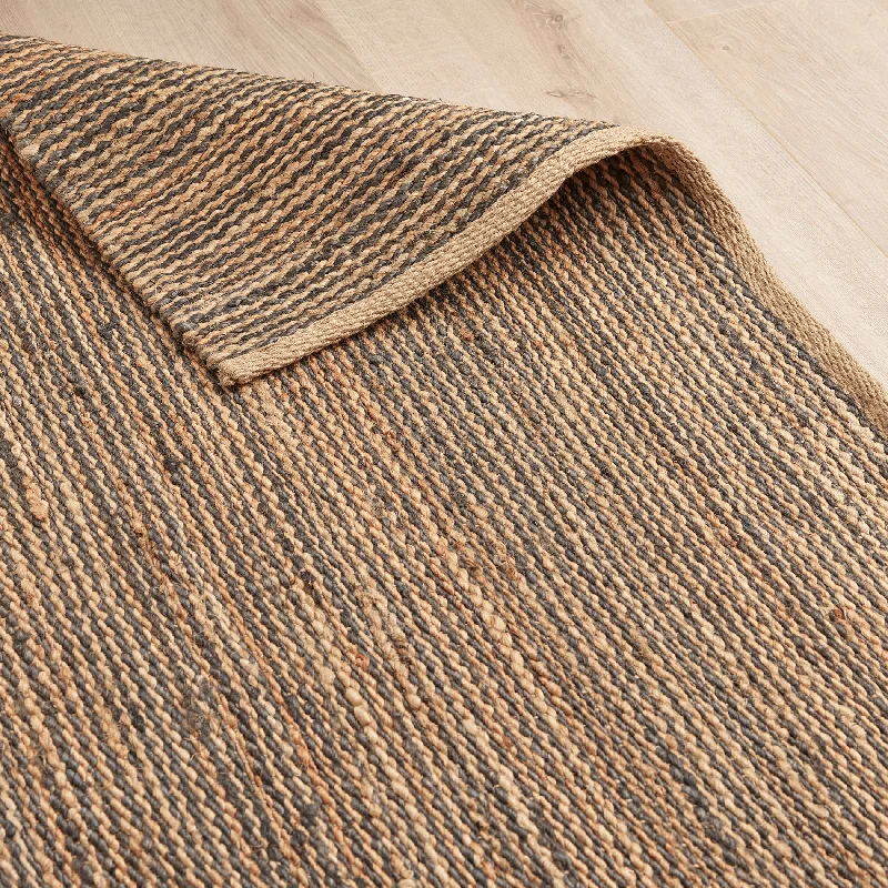 Fen Hand Woven Jute Rug - Natural & Dark Brown