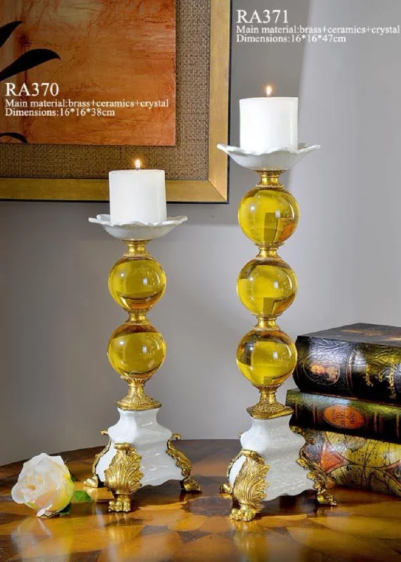 Creative Crystal and Porcelain Candlestick