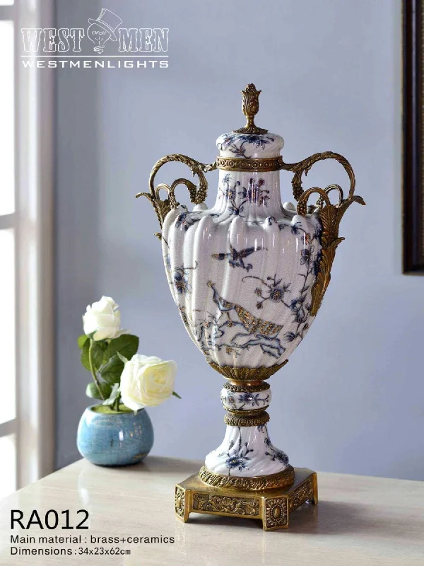 Gilt Bronze Potiche Jar Centerpiece