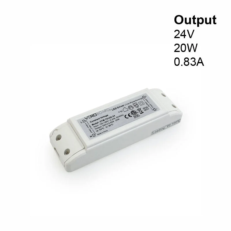 OTM-TDJ20-24 Triac Dimmable Constant Voltage LED Driver, 24V 0.83A 20W