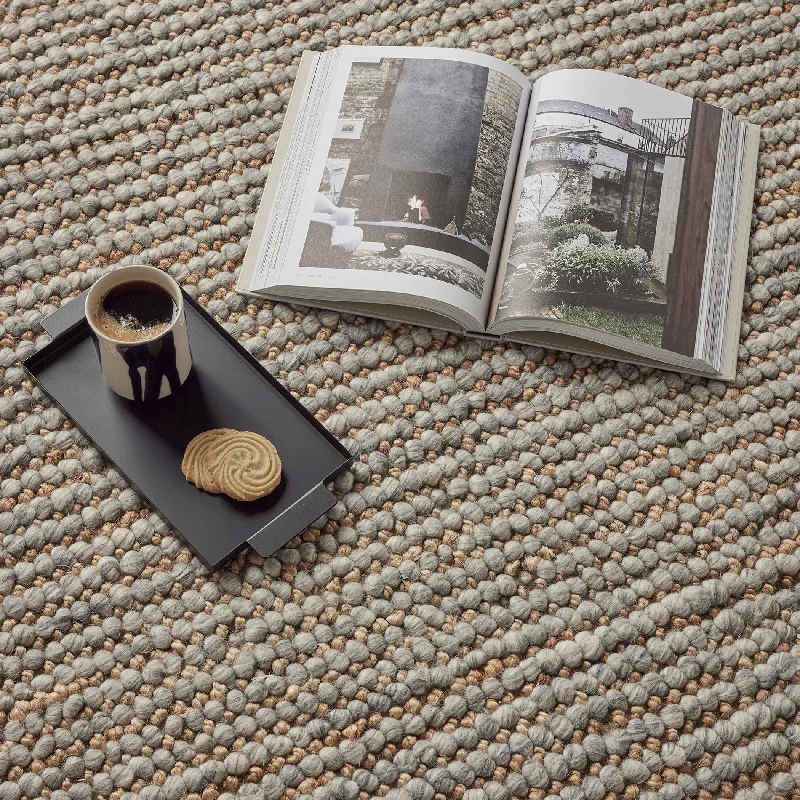 Fara Hand Woven Jute & Wool Rug - Natural & Grey