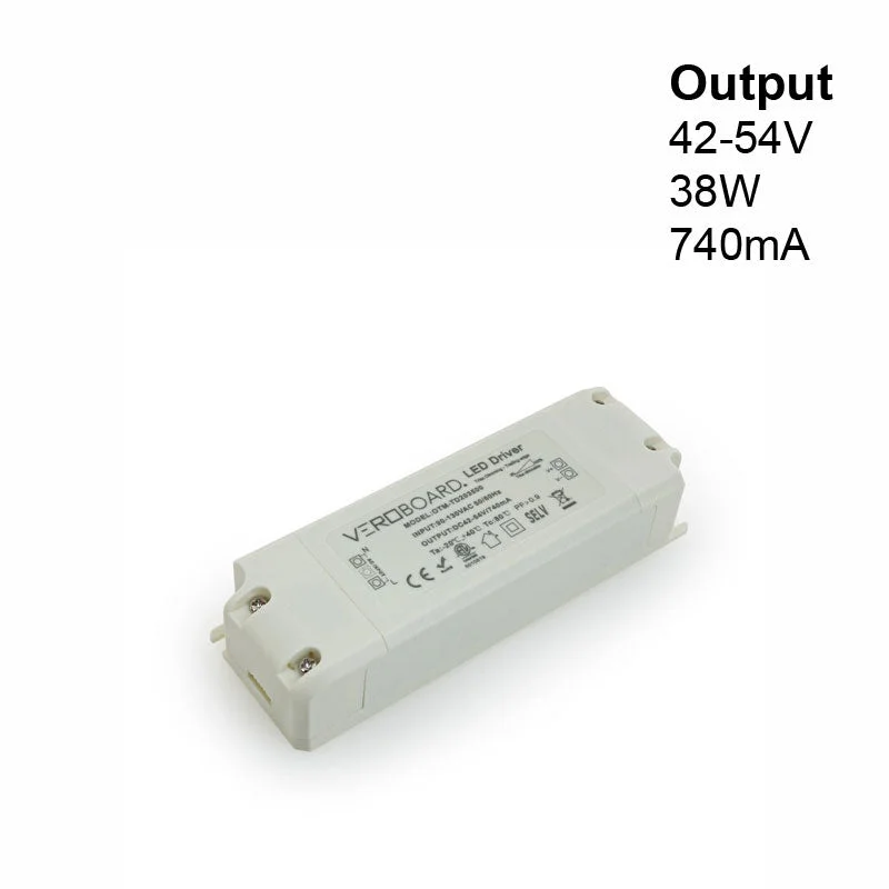 OTM-TD203500-740-38 Constant Current LED Driver, 740mA 42-54V 38W Dimmable