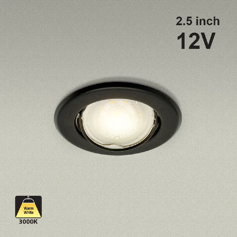 T-69 MR16 Light Fixture (Black), 2.5 inch Round Black