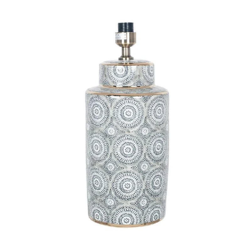 Kari Circle Pattern Ceramic Table Lamp  - Base Only