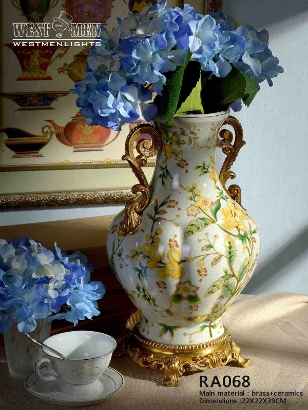 Gilt Bronze Flower Vase Centerpiece