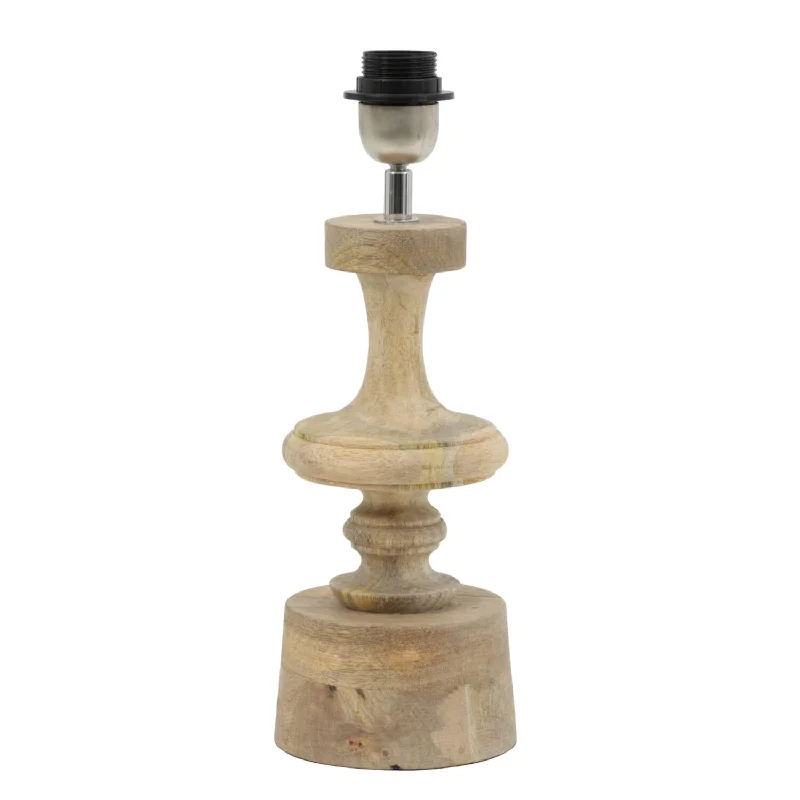 Pasco Table Lamp Base Only- Wood Natural