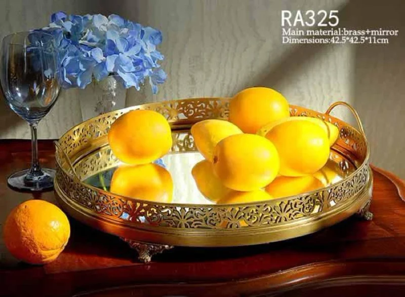 Bronze Binaural Mirrored Fruit Tray