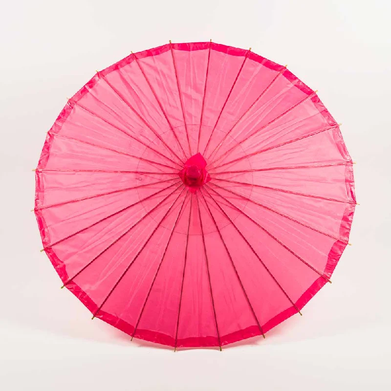 32" Hot Pink Parasol Umbrella, Premium Nylon with Elegant Handle